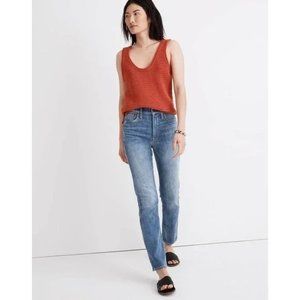NEW Madewell The Perfect Vintage Straight Leg Jean Silverleaf Wash Retro Pocket